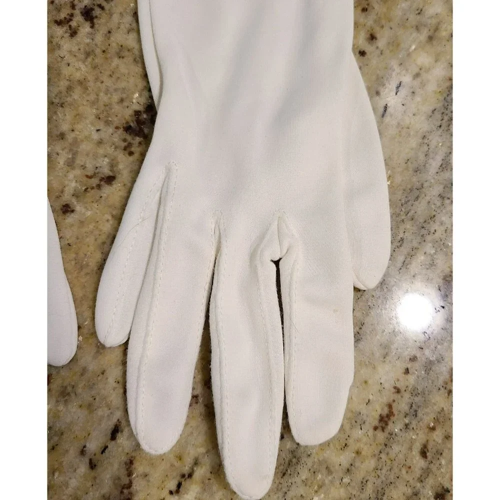 Vintage White Nylon Stretch Formal Church 10